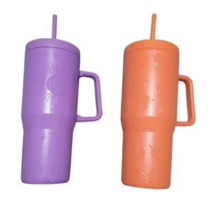 Halloween / Fall Embossed Tumblers With Straws